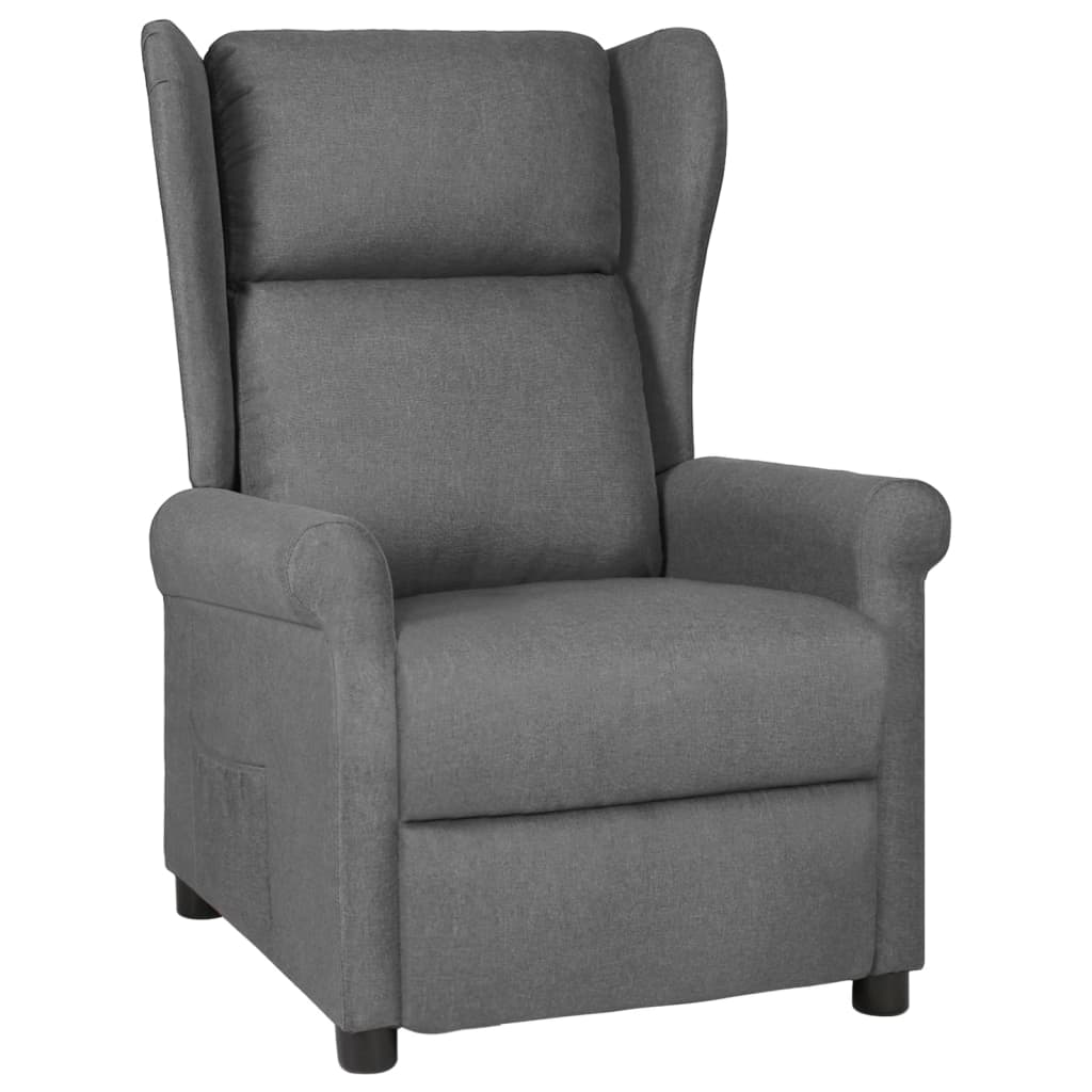 vidaXL Fauteuil relax Gris clair Tissu