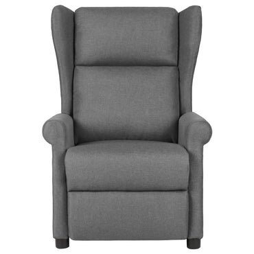vidaXL Fauteuil relax Gris clair Tissu