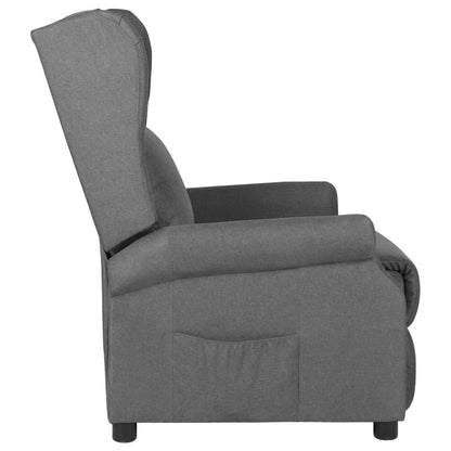 vidaXL Fauteuil relax Gris clair Tissu