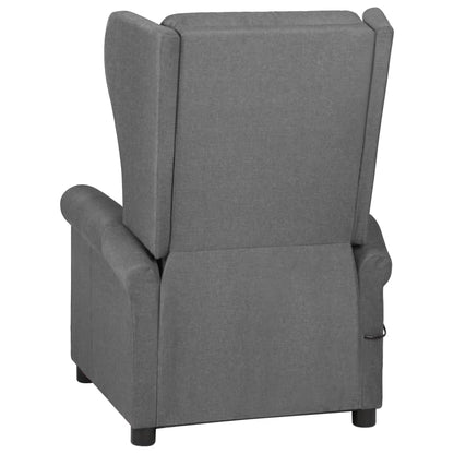 vidaXL Fauteuil relax Gris clair Tissu