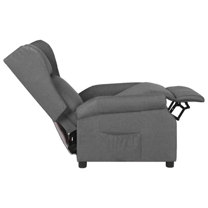 vidaXL Fauteuil relax Gris clair Tissu