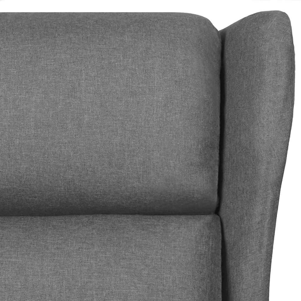 vidaXL Fauteuil relax Gris clair Tissu