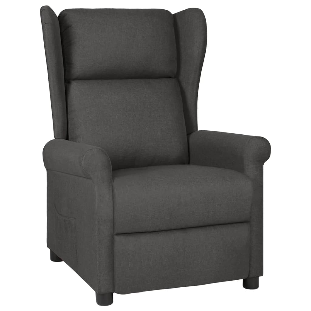 vidaXL Fauteuil de relaxation gris foncé en tissu