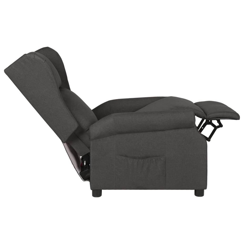 vidaXL Fauteuil de relaxation gris foncé en tissu