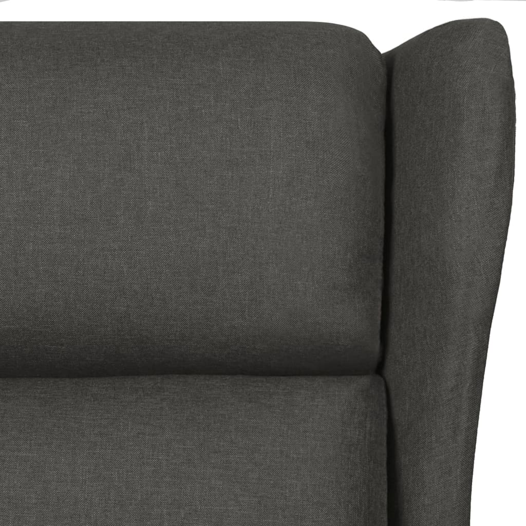 vidaXL Fauteuil de relaxation gris foncé en tissu