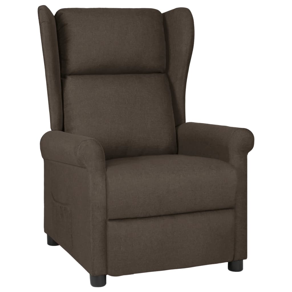 vidaXL Fauteuil relax marron foncé en tissu