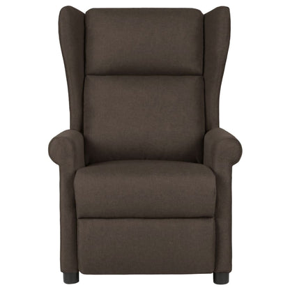 vidaXL Fauteuil relax marron foncé en tissu