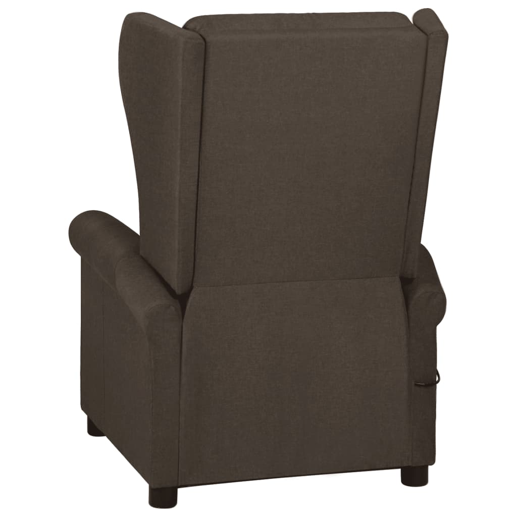 vidaXL Fauteuil relax marron foncé en tissu