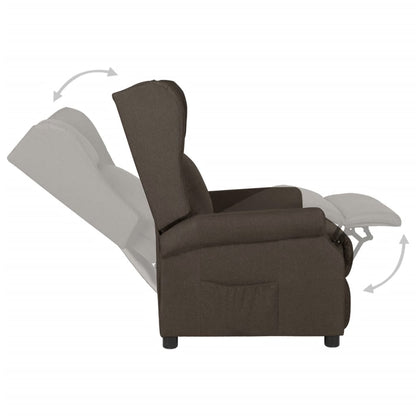 vidaXL Fauteuil relax marron foncé en tissu