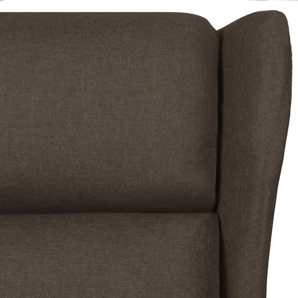 vidaXL Fauteuil relax marron foncé en tissu
