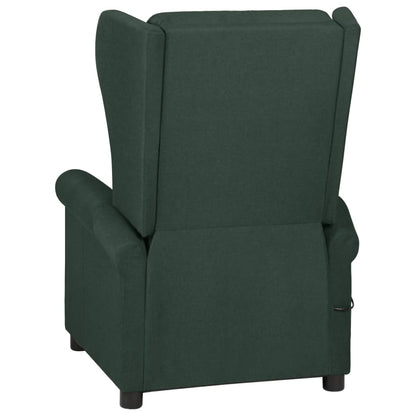 vidaXL Fauteuil relax vert foncé en tissu