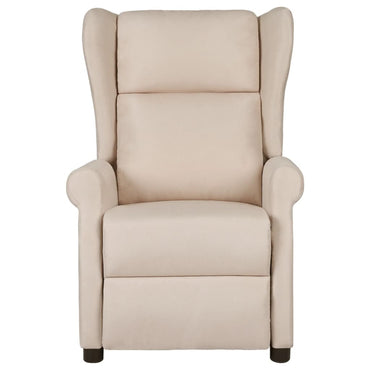 vidaXL Fauteuil relax crème tissu