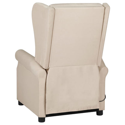 vidaXL Fauteuil relax crème tissu
