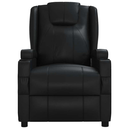 vidaXL Fauteuil relax en similicuir noir