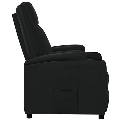 vidaXL Fauteuil relax en similicuir noir