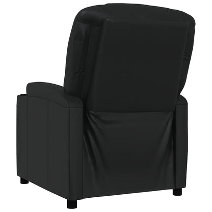 vidaXL Fauteuil relax en similicuir noir