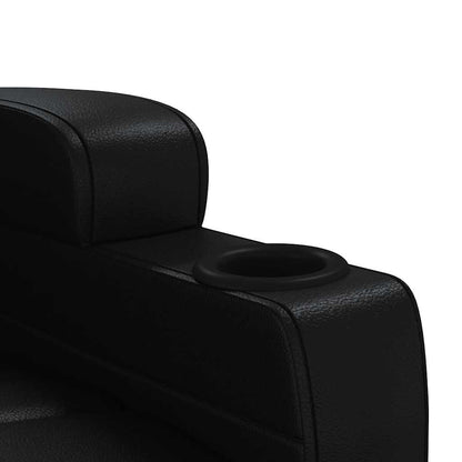 vidaXL Fauteuil relax en similicuir noir