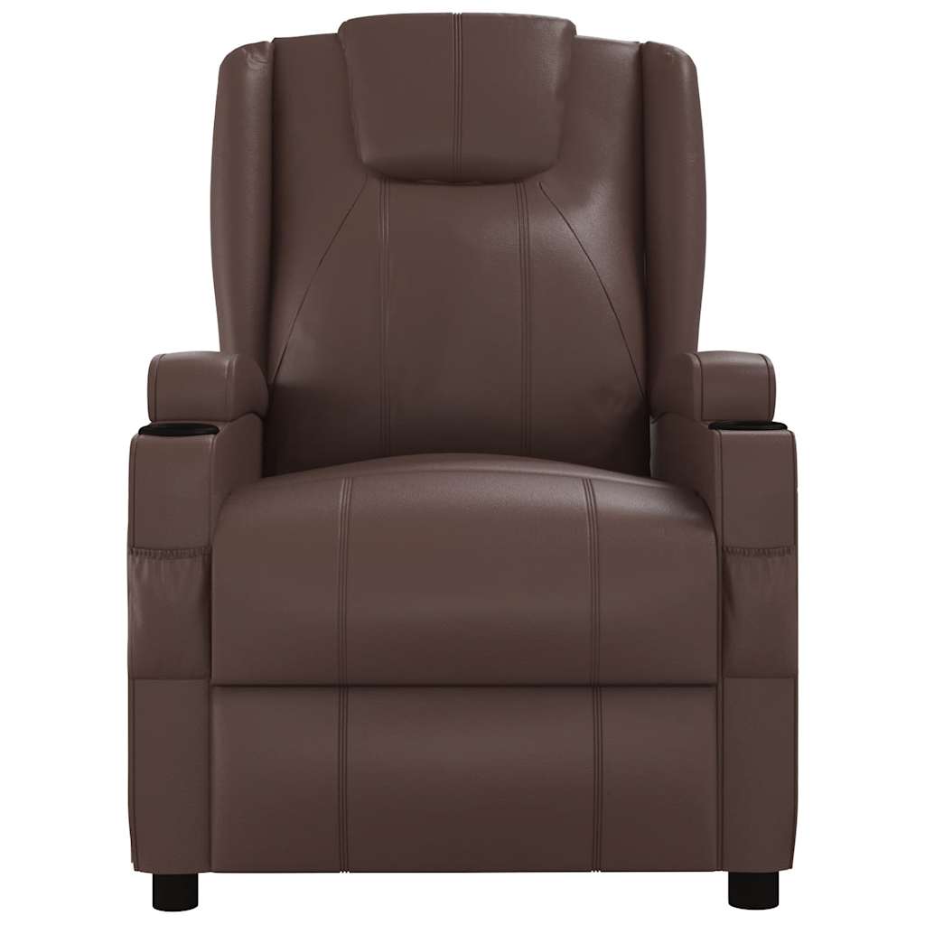 vidaXL Fauteuil relax marron similicuir