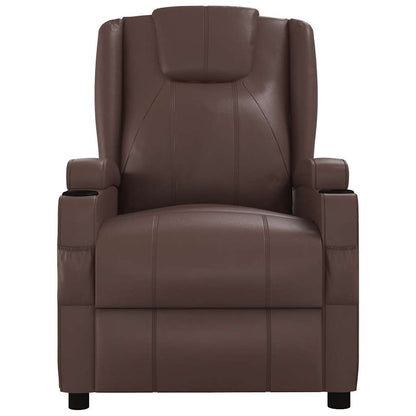 vidaXL Fauteuil relax marron similicuir