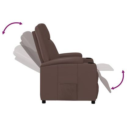 vidaXL Fauteuil relax marron similicuir