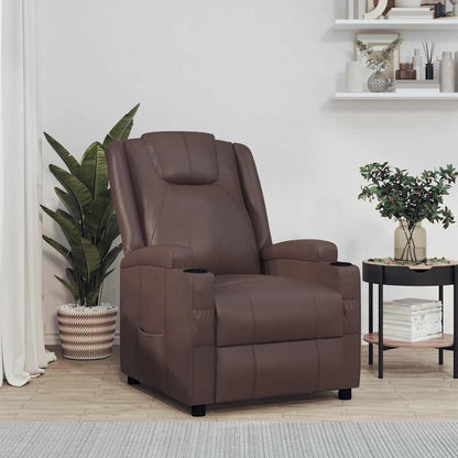 vidaXL Fauteuil relax marron similicuir