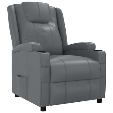 vidaXL Fauteuil relax gris en similicuir