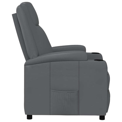 vidaXL Fauteuil relax gris en similicuir