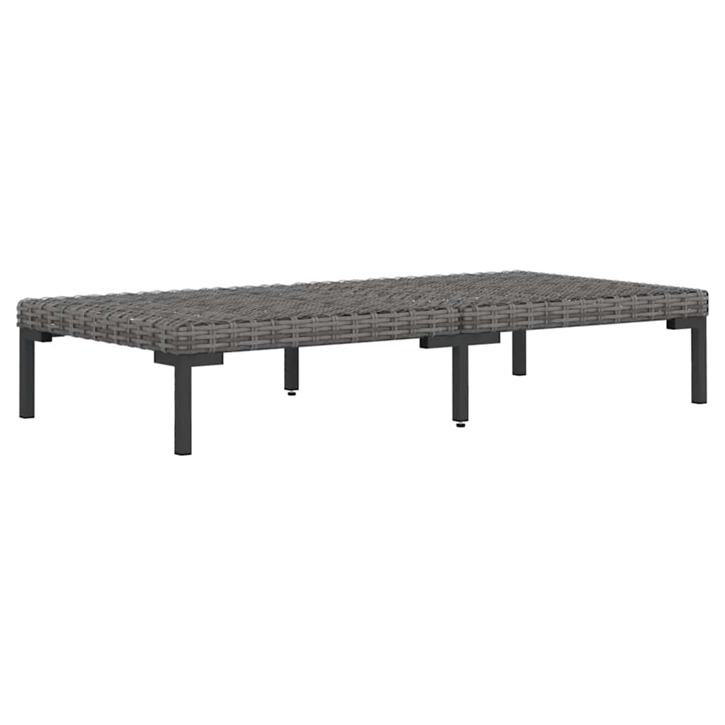 vidaXL Ensemble de mobilier de jardin 3 pcs Gris foncé Rotin synthétique semi-circulaire