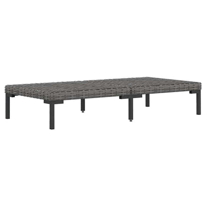 vidaXL Ensemble de mobilier de jardin 3 pcs Gris foncé Rotin synthétique semi-circulaire