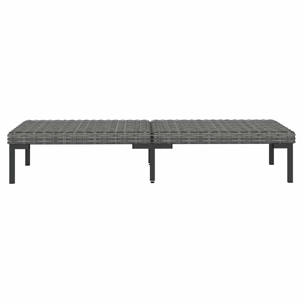 vidaXL Ensemble de mobilier de jardin 3 pcs Gris foncé Rotin synthétique semi-circulaire