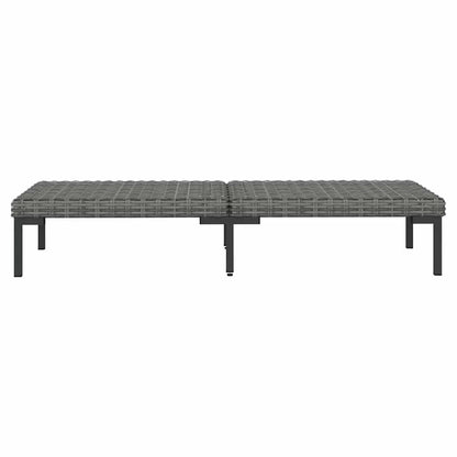 vidaXL Ensemble de mobilier de jardin 3 pcs Gris foncé Rotin synthétique semi-circulaire