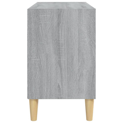 vidaXL TV-Schrank mit Massivholz-Beinen Grau Sonoma 69,5x30x50 cm