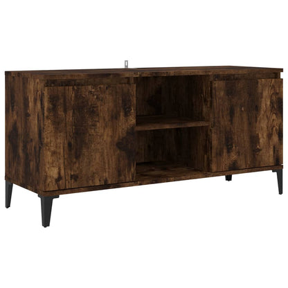 vidaXL TV-Schrank mit Metallbeinen Räuchereiche 103,5x35x50 cm