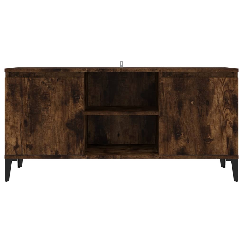 vidaXL TV-Schrank mit Metallbeinen Räuchereiche 103,5x35x50 cm