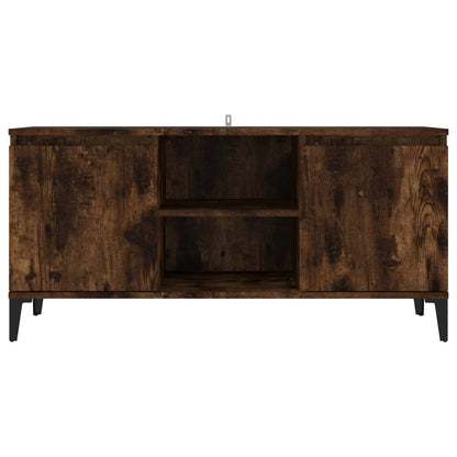 vidaXL TV-Schrank mit Metallbeinen Räuchereiche 103,5x35x50 cm