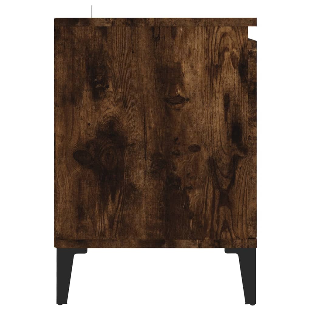 vidaXL TV-Schrank mit Metallbeinen Räuchereiche 103,5x35x50 cm
