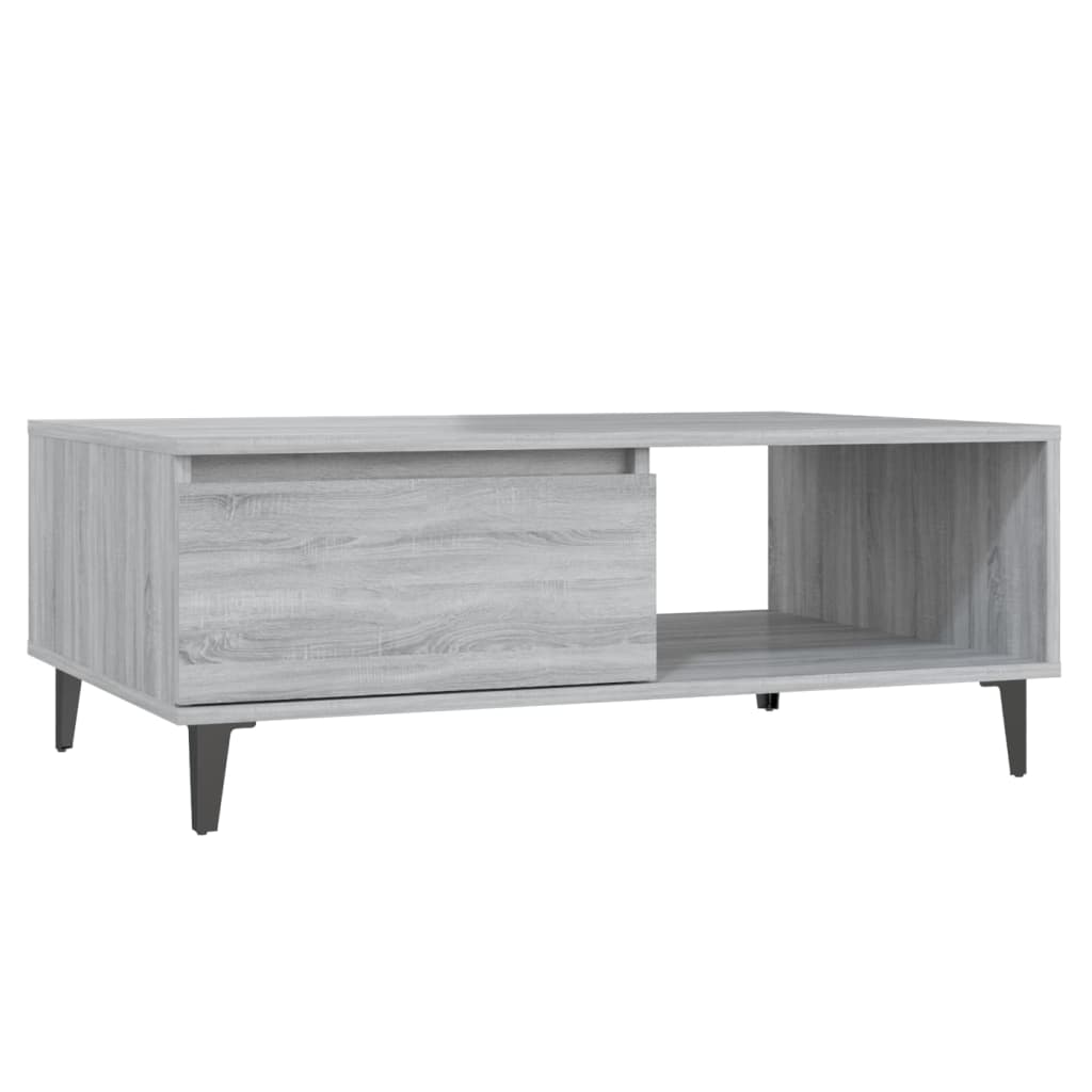 vidaXL Couchtisch Grau Sonoma 90x60x35 cm Holzwerkstoff