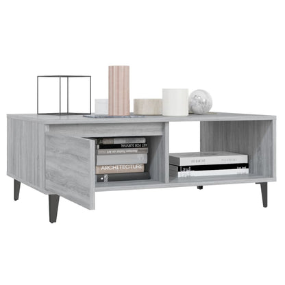 vidaXL Couchtisch Grau Sonoma 90x60x35 cm Holzwerkstoff