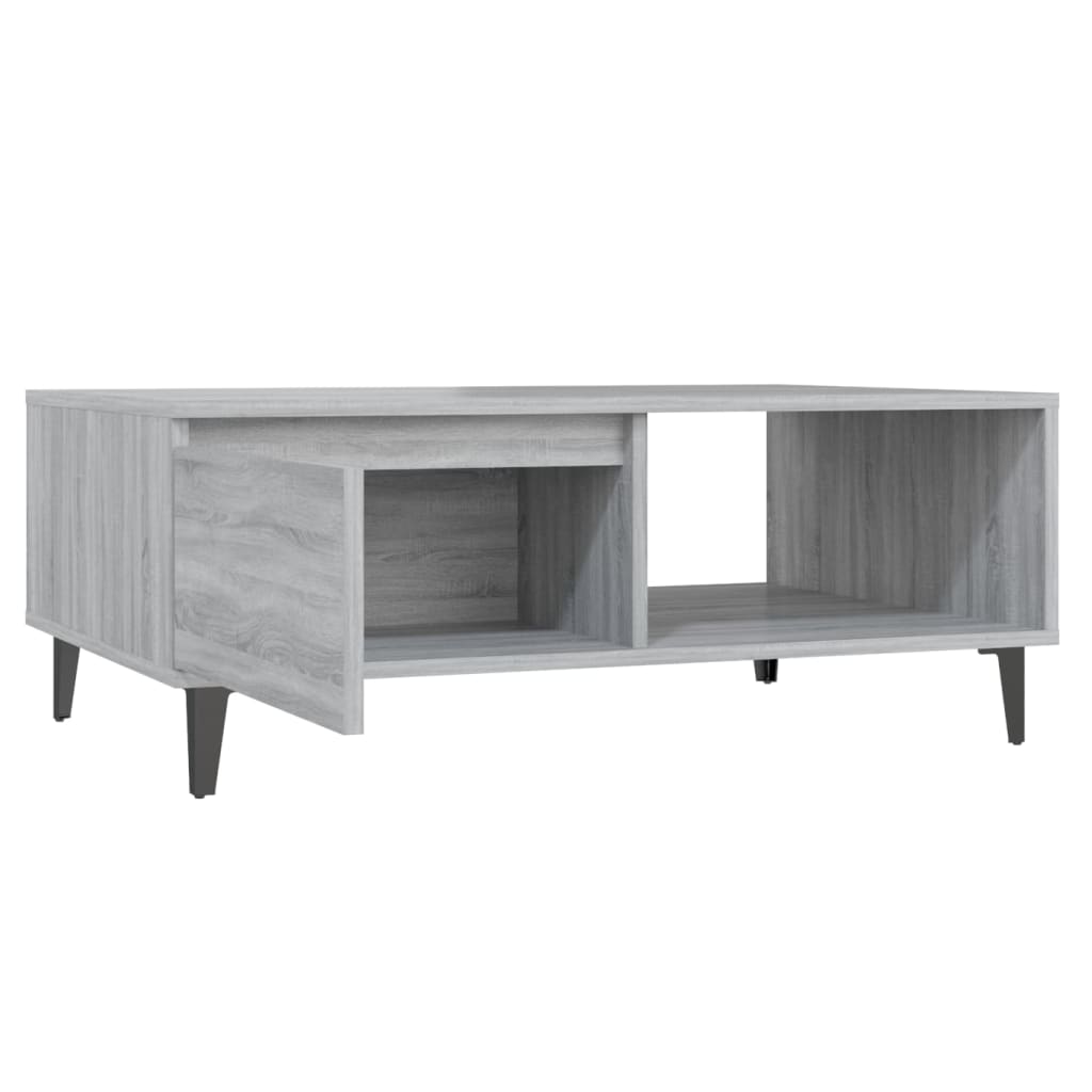 vidaXL Couchtisch Grau Sonoma 90x60x35 cm Holzwerkstoff