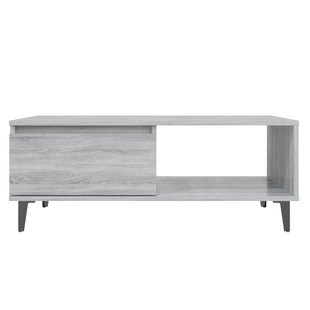 vidaXL Couchtisch Grau Sonoma 90x60x35 cm Holzwerkstoff