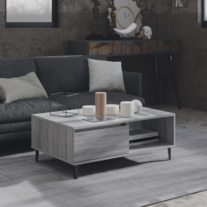 vidaXL Couchtisch Grau Sonoma 90x60x35 cm Holzwerkstoff