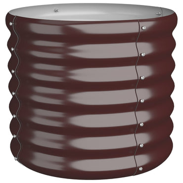 vidaXL Pflanzkübel Verzinkter Stahl 40x40x36 cm Braun