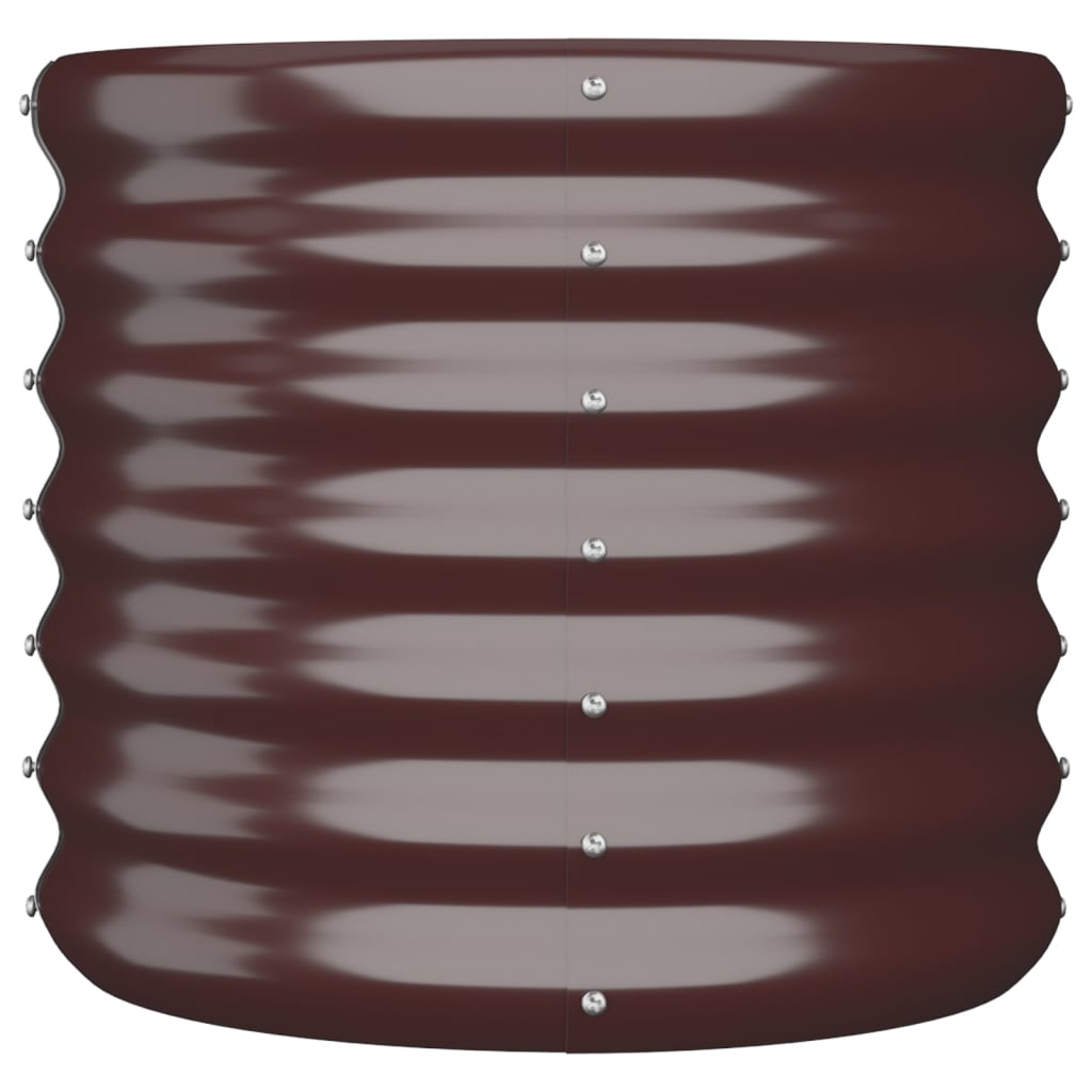 vidaXL Pflanzkübel Verzinkter Stahl 40x40x36 cm Braun