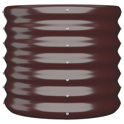 vidaXL Pflanzkübel Verzinkter Stahl 40x40x36 cm Braun