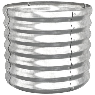 vidaXL Pflanzkübel Verzinkter Stahl 40x40x36 cm Silber