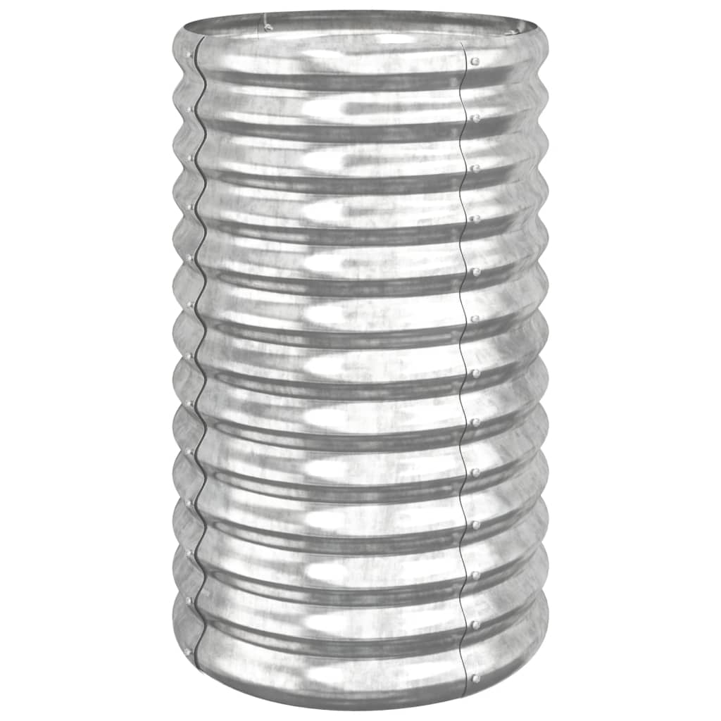 vidaXL Pflanzkübel Verzinkter Stahl 40x40x68 cm Silber