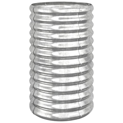 vidaXL Pflanzkübel Verzinkter Stahl 40x40x68 cm Silber