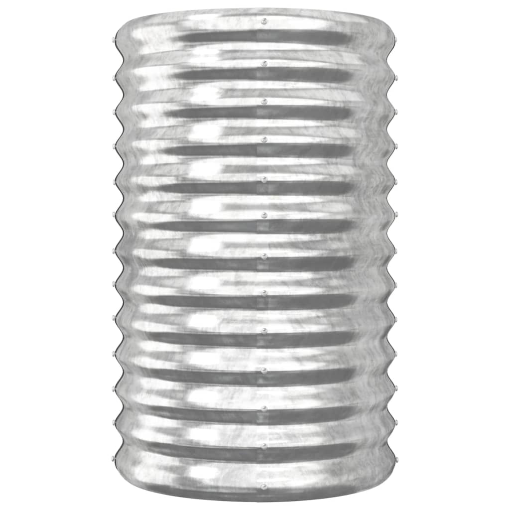 vidaXL Pflanzkübel Verzinkter Stahl 40x40x68 cm Silber