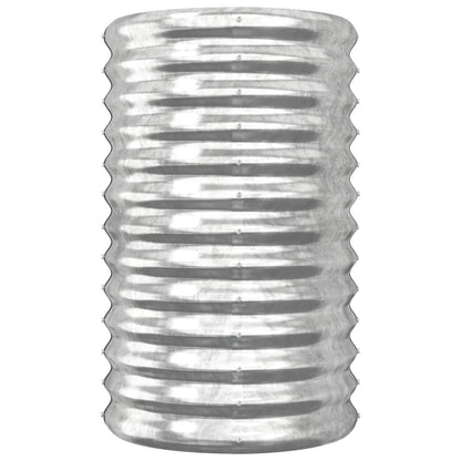 vidaXL Pflanzkübel Verzinkter Stahl 40x40x68 cm Silber