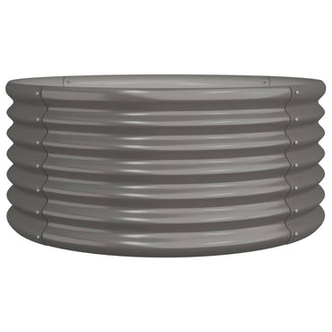 vidaXL Pflanzkübel Verzinkter Stahl 80x80x36 cm Grau